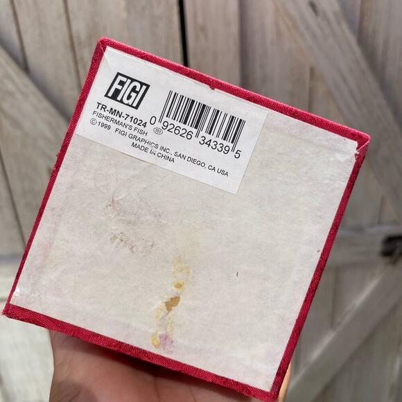 1999 Figi Inside Art Fisherman’s Fish Li Bien Style Glass Ornament Hand Painted - Picture 6 of 6